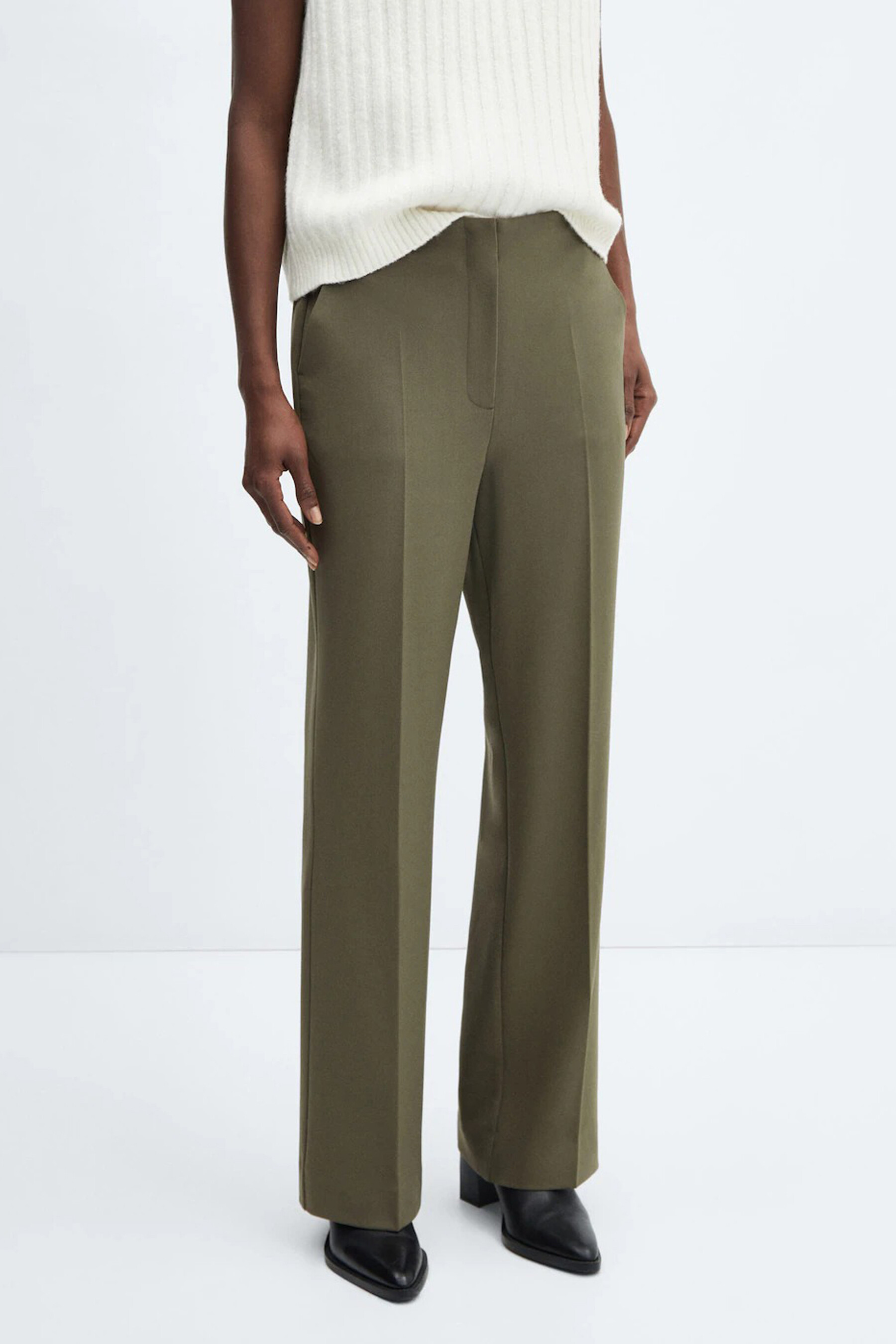 Pantalon vert online mango